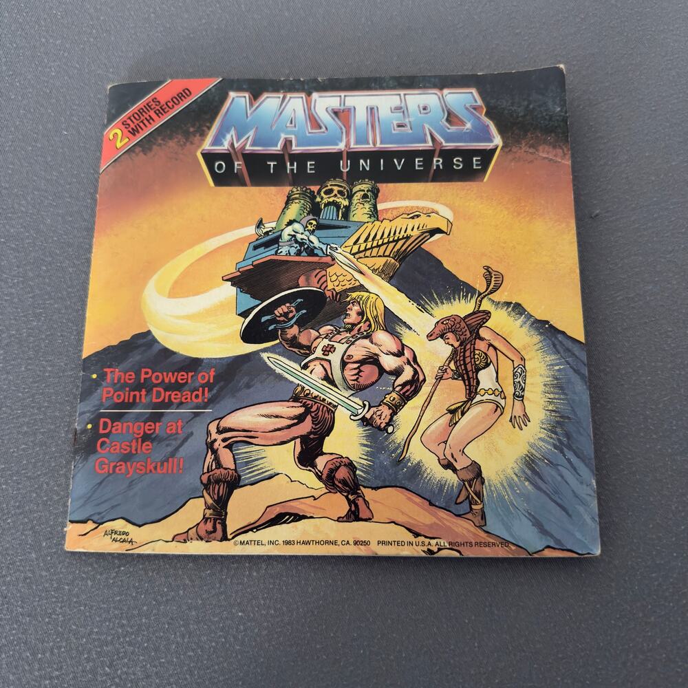 VINTAGE 1983 Masters of the Universe Book and Record Set